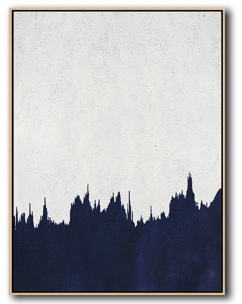 Navy Blue Minimalist Art #NV188B - Click Image to Close